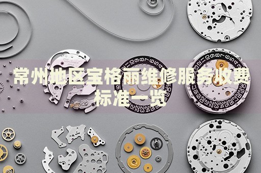 常州地區(qū)寶格麗維修服務收費標準一覽