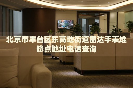 北京市豐臺區(qū)東高地街道雷達手表維修點地址電話查詢
