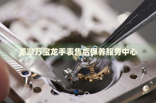 蕪湖萬寶龍手表售后保養(yǎng)服務(wù)中心