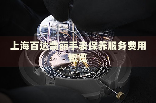 上海百達翡麗手表保養(yǎng)服務費用概覽