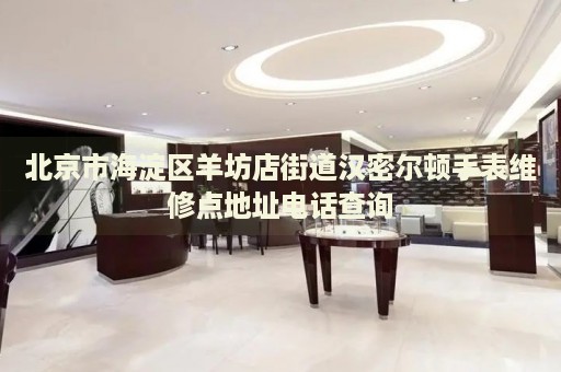 北京市海淀區(qū)羊坊店街道漢密爾頓手表維修點地址電話查詢
