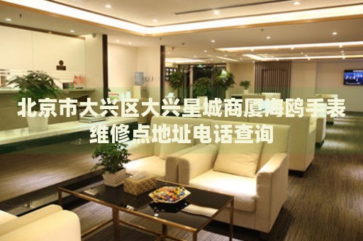 北京市大興區(qū)大興星城商廈海鷗手表維修點地址電話查詢