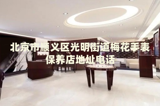 北京市順義區(qū)光明街道梅花手表保養(yǎng)店地址電話