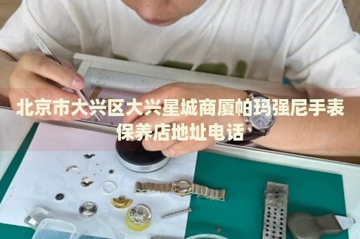 北京市大興區(qū)大興星城商廈帕瑪強尼手表保養(yǎng)店地址電話